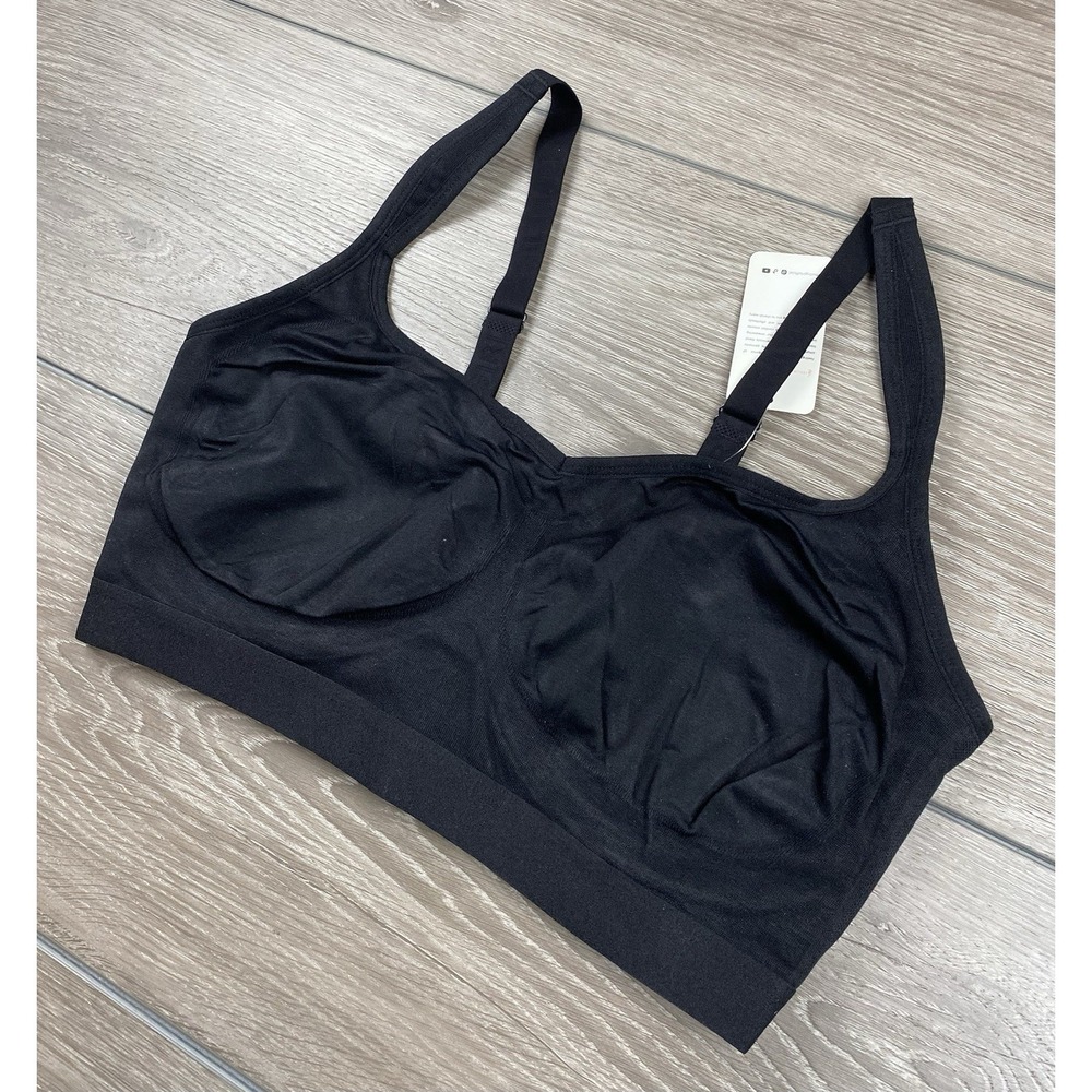 Feelingirl Women's Wireless Sports Bra Black‎ Size 2XL New